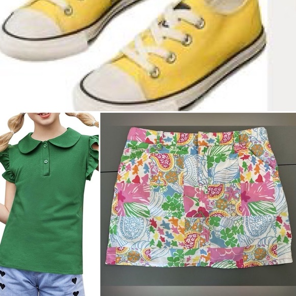EUC. Girls 10. Lilly Pulitzer multicolor Patchwork “Callahan” Skort - Picture 3 of 8